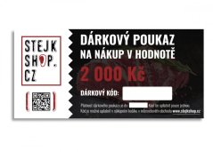 Dárkový poukaz na nákup v hodnotě 2000Kč