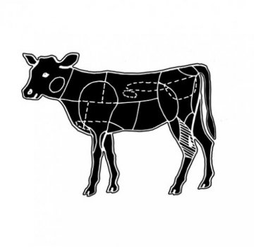 Telecí maso – mladý skot - Řez masa - Vysoký roštěnec