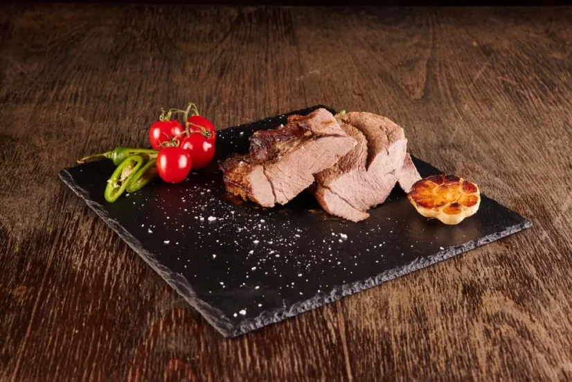 Zebra kýta maso - steak rozříznutý